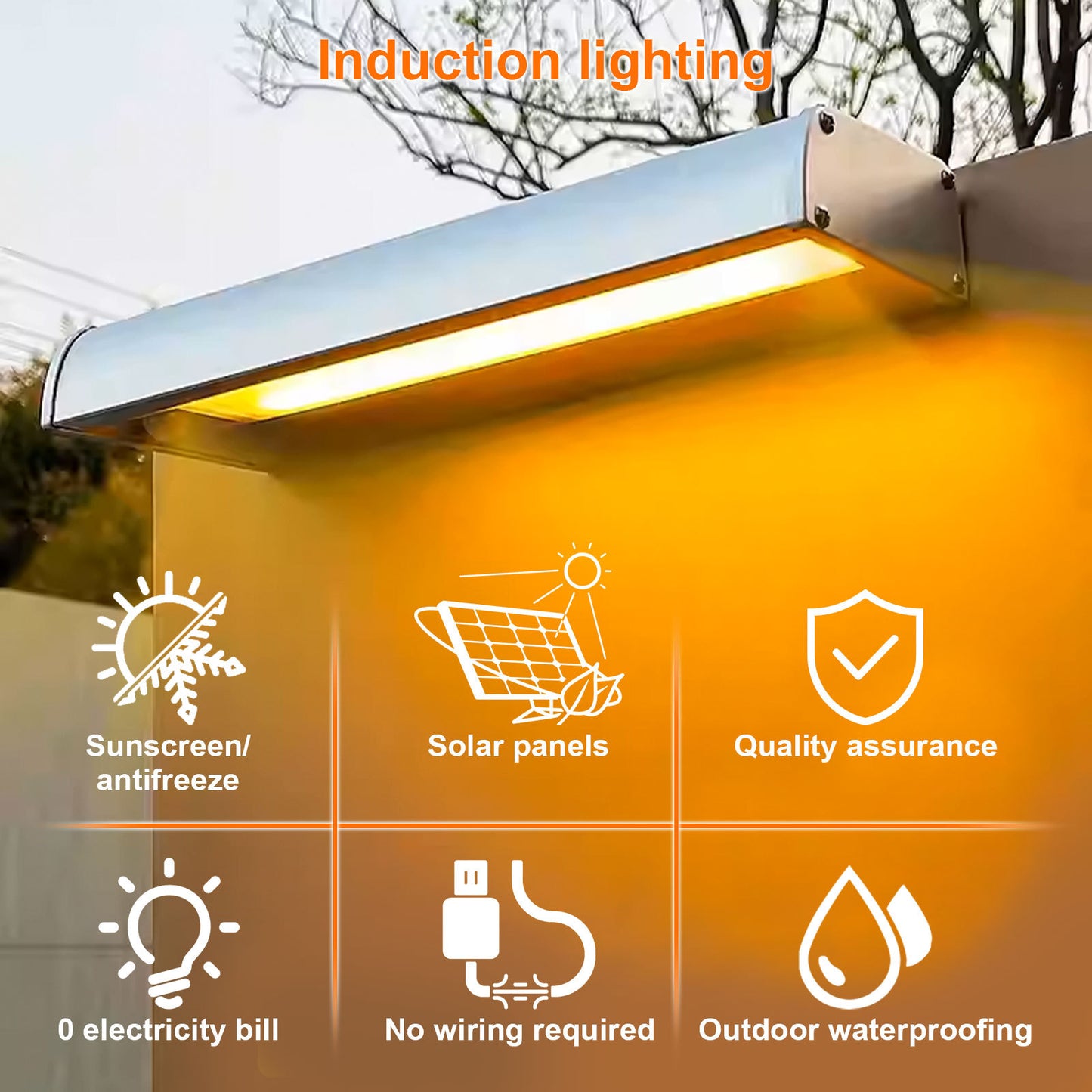 Billboard Solar Light Solar Outdoor Lighting Work 12h Automatic Sensing Super Bright Solar Lamp Outside for Sign Billboard Wall