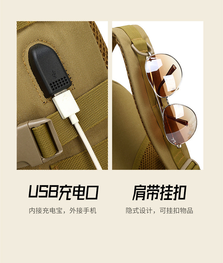 Tactical Outdoor Sports Backpack Large Capacity Anti Splash Wear resistant Travel Camping Mountaineering Bag Hiking Bag