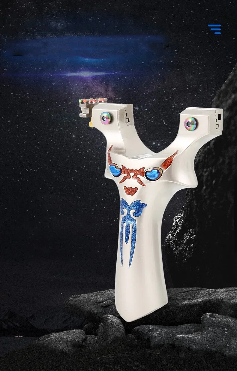 Aluminum material Outdoor Sports Hunting Alloy Shooting Slingshot Rubber Belt High-precision Shooting Alloy Slingshot Catapult