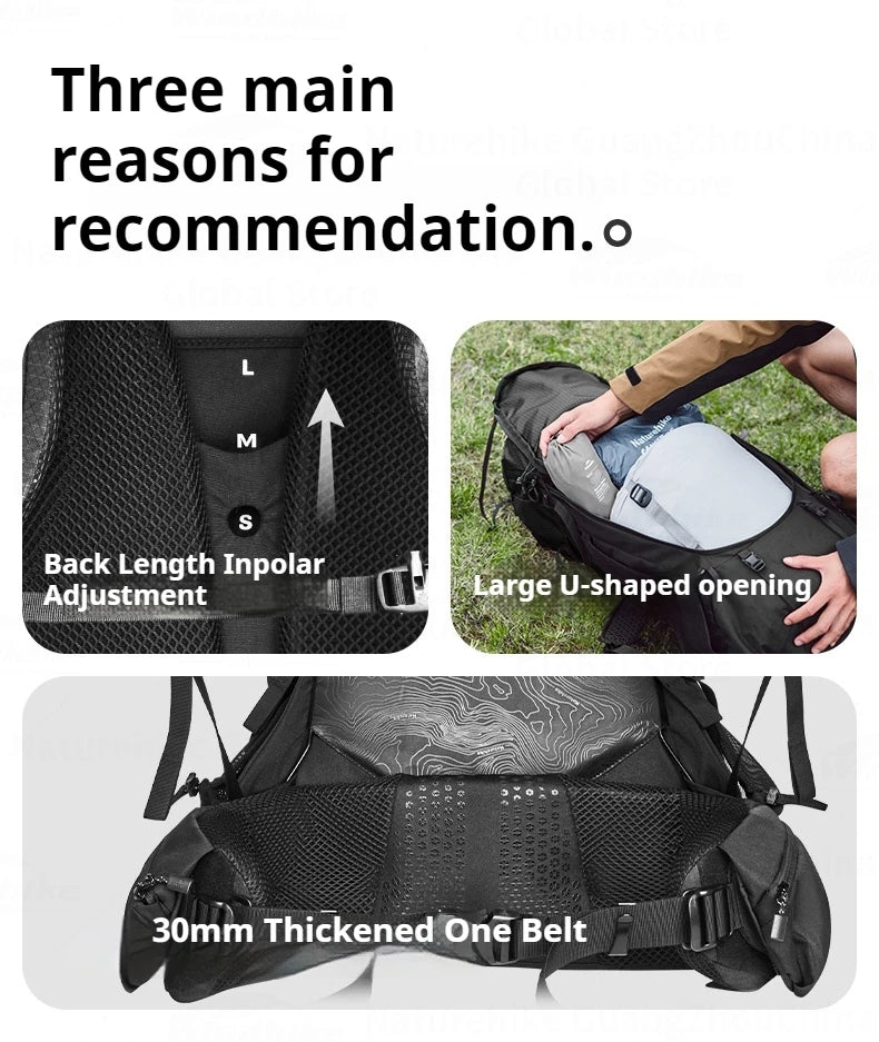 Naturehike 70L Hiking Backpack Outdoor Rainproof With Rain Cover Knapsack Climbing Shoulder Bag Travel Camping Rucksack Portable