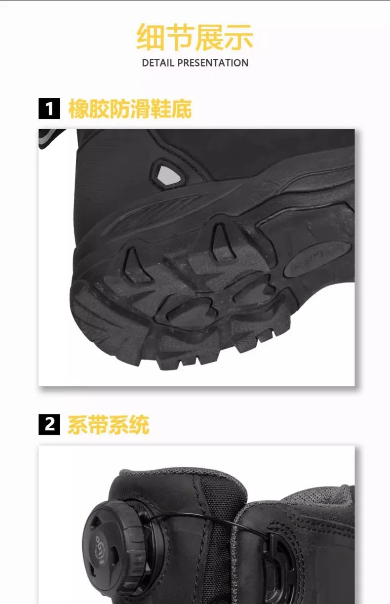 MQZ Motorcycle Boots Cowhide Road Riding Botas Hiking Shoes Anti Fall Waterproof All Season Ankle Toe Heel Protection For KTM