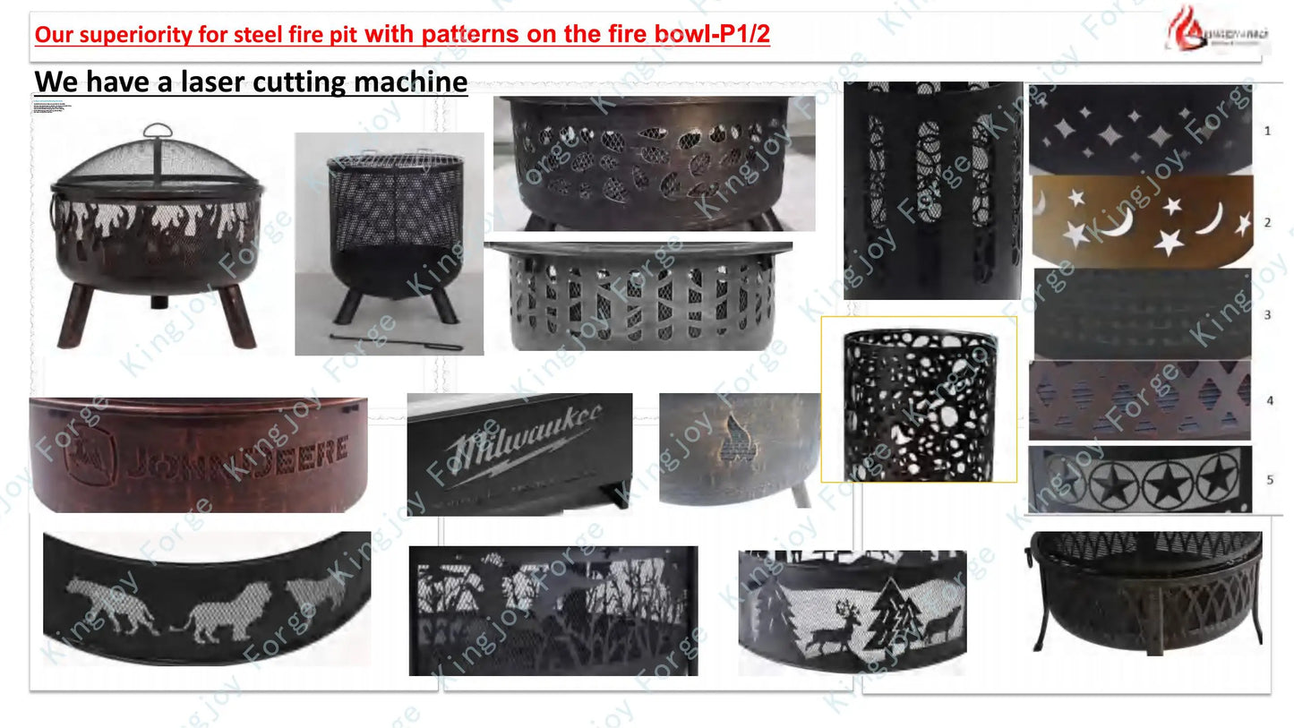 Multi Functions Camping Fire Pits Wood Burning Outdoor Heavy Duty Barbecue With Bbq Grill