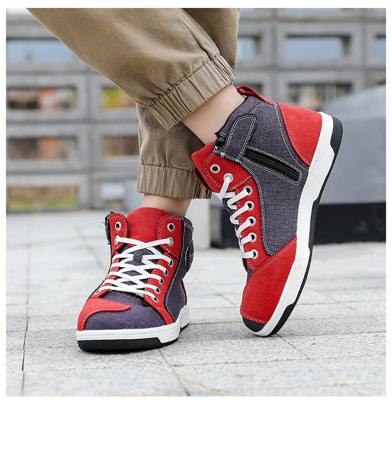 Motorcycle Riding Shoes Motorcycle Boots All Season Breathable and Anti Fall Riding Equipment Road Racing Shoes forRiders오토바이 부츠