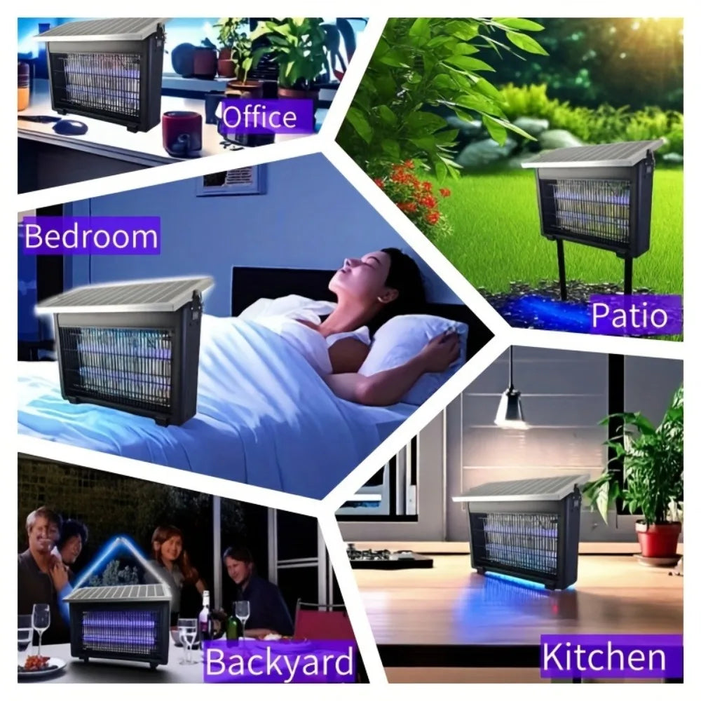 40W 6000mAh Battery Solar-Powered Mosquito Killer Light Source - Outdoor Waterproof Bug Zapper Ideal for Garden Patio & Camping