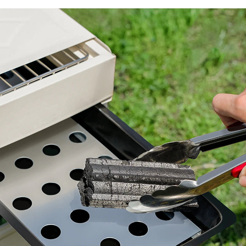 Outdoor IGT BBQ Grill Camping Stainless Steel Grill Camping Folding Portable Small Home BBQ Grill