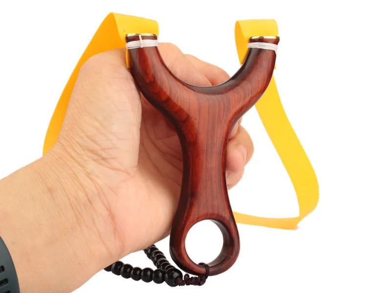 High Quality Solid Wood Slingshot Copper Support Head Design Sling Hunting Shot Catapult Set Outdoor Shooting Entertainment Tool