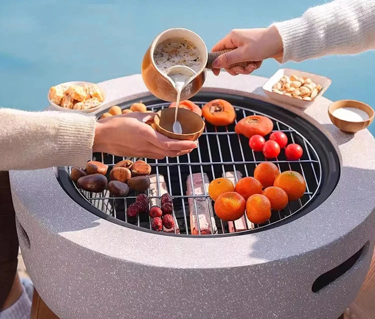 Camping BBQ Grills Outdoor Garden Charcoal Barbecue Brazier Portable Barbecue Grill Tent Travel Stove Kitchen Grill Accessories
