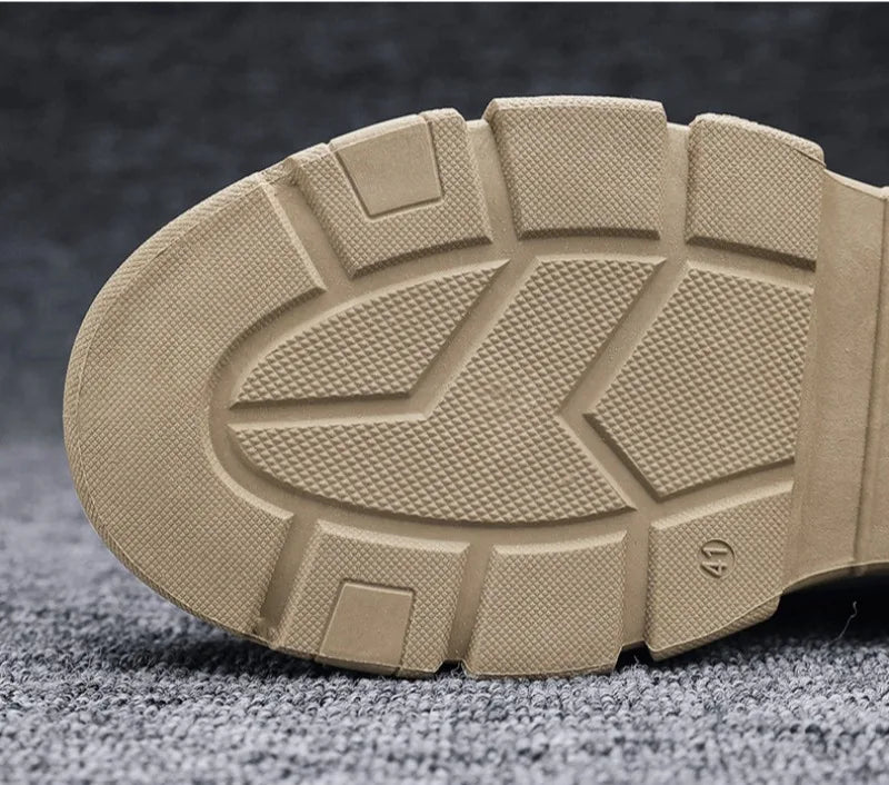 2024 Men's Boots Casual Shoes Winter Leather Designer Luxury Ankle Boots Platform Work Safety Shoe Sports Shoes Men's Boot Botas