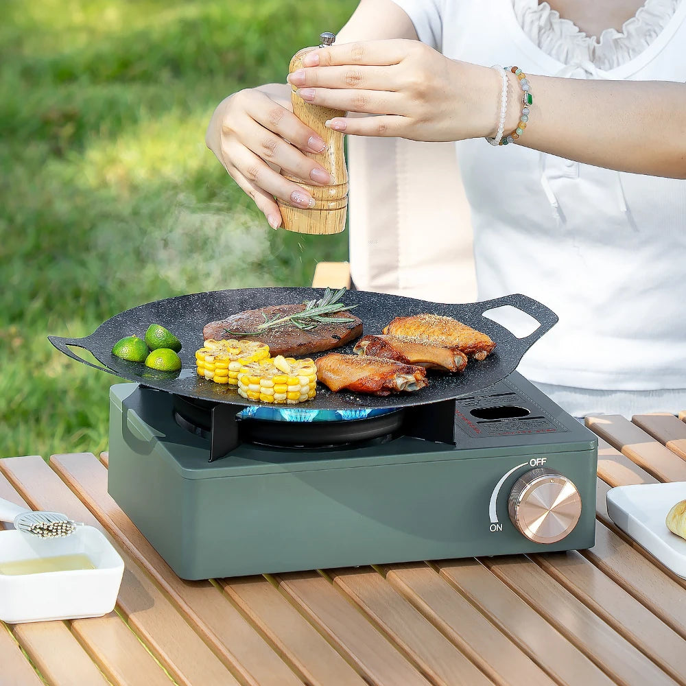 Camping Stove Portable Outdoor Gas Stove High-power Cooking Set Steak Grill Grill Outdoor Equipment