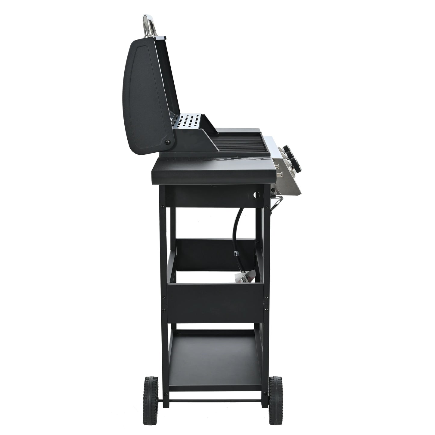 3-Burner Stainless Steel Propane Gas Grill Outdoor Metal Barbecue for Parks and Furniture Use