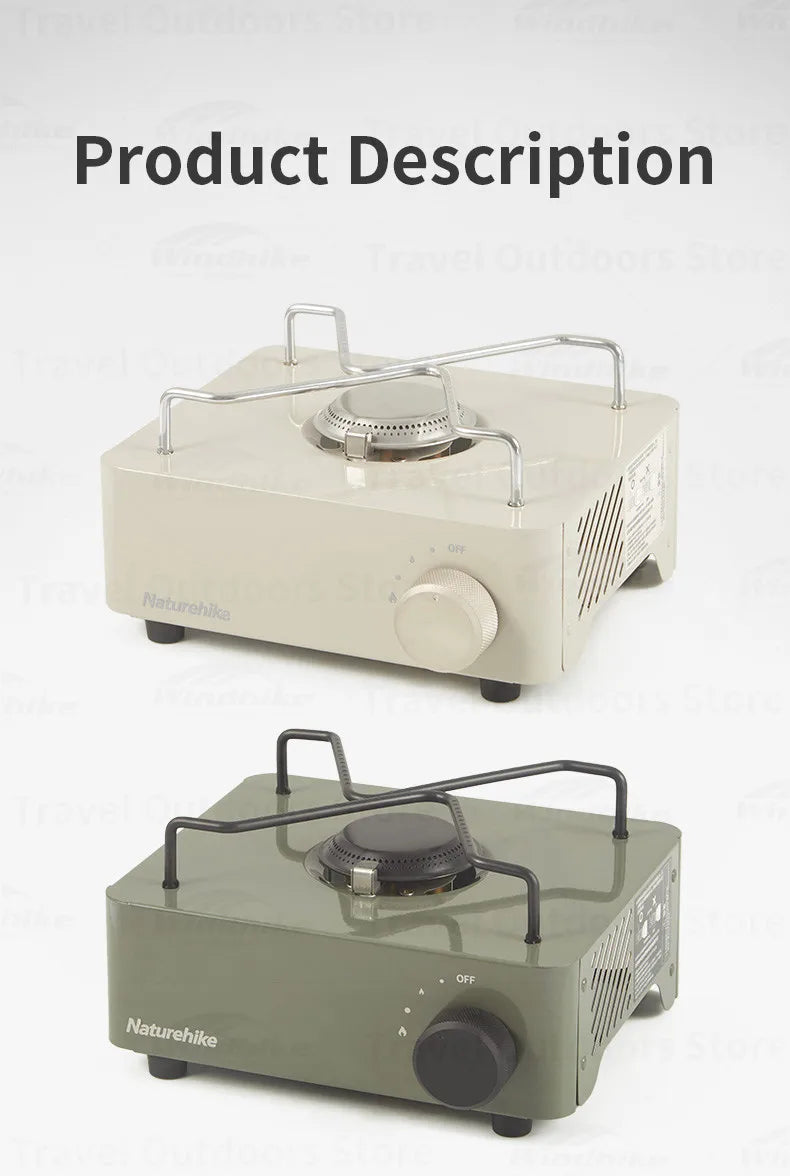 Naturehike Camping MINI Cassette Furnace Gas Stove Strong Firepower 2000W Outdoor Grill Stove Portable BBQ Burner Cooking Tool