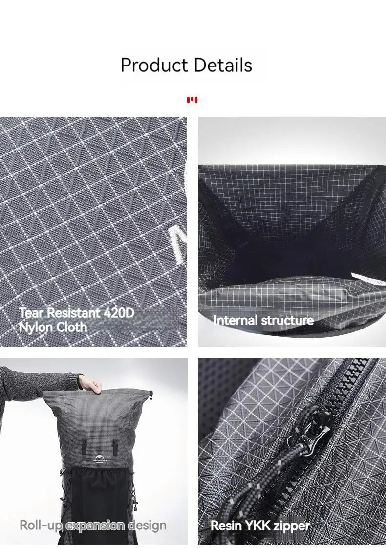 Naturehike Camping Backpack 40/60L + 5L Ultralight Hiking Outdoor Mountaineering Waterproof Travel Climbing Bag With Rain Cover