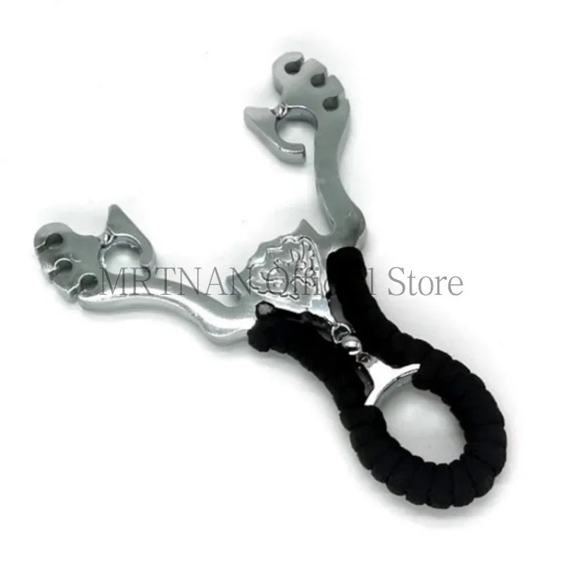 High Quality Outdoor Hunting Shooting Alloy Slingshot with Quality Rubber Band Professional Shooting Game Catapult