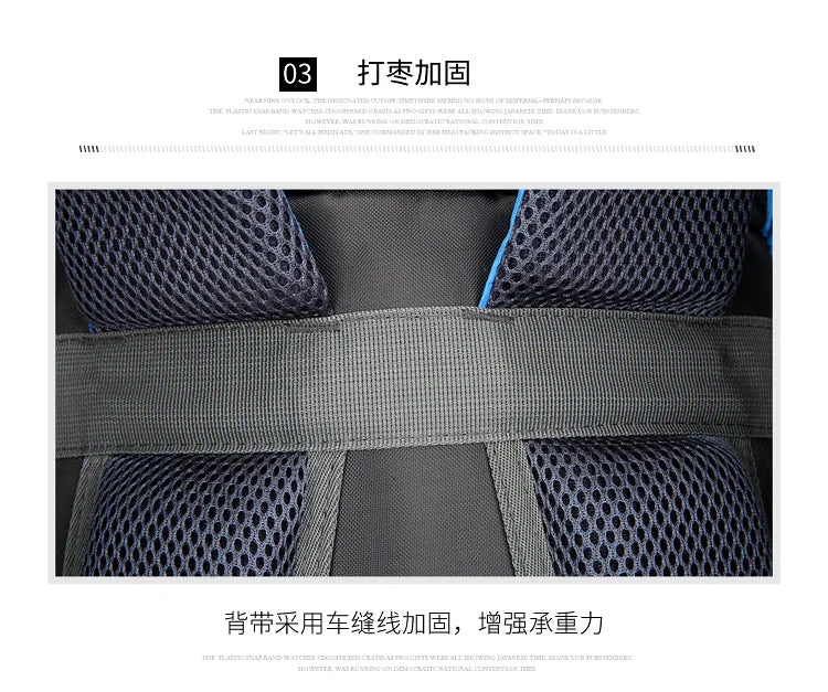 2025 cross-border outdoor hiking bag shoulder hiking sports bag waterproof bag backpack large capacity polyester backpack a001