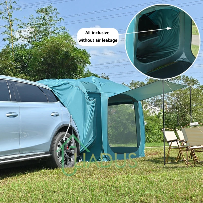 Durable UV Resistant Car Rear Extension Tent Waterproof Sunshade Outdoor Camping Picnic Auto Back Tent for Road Trip Adventure