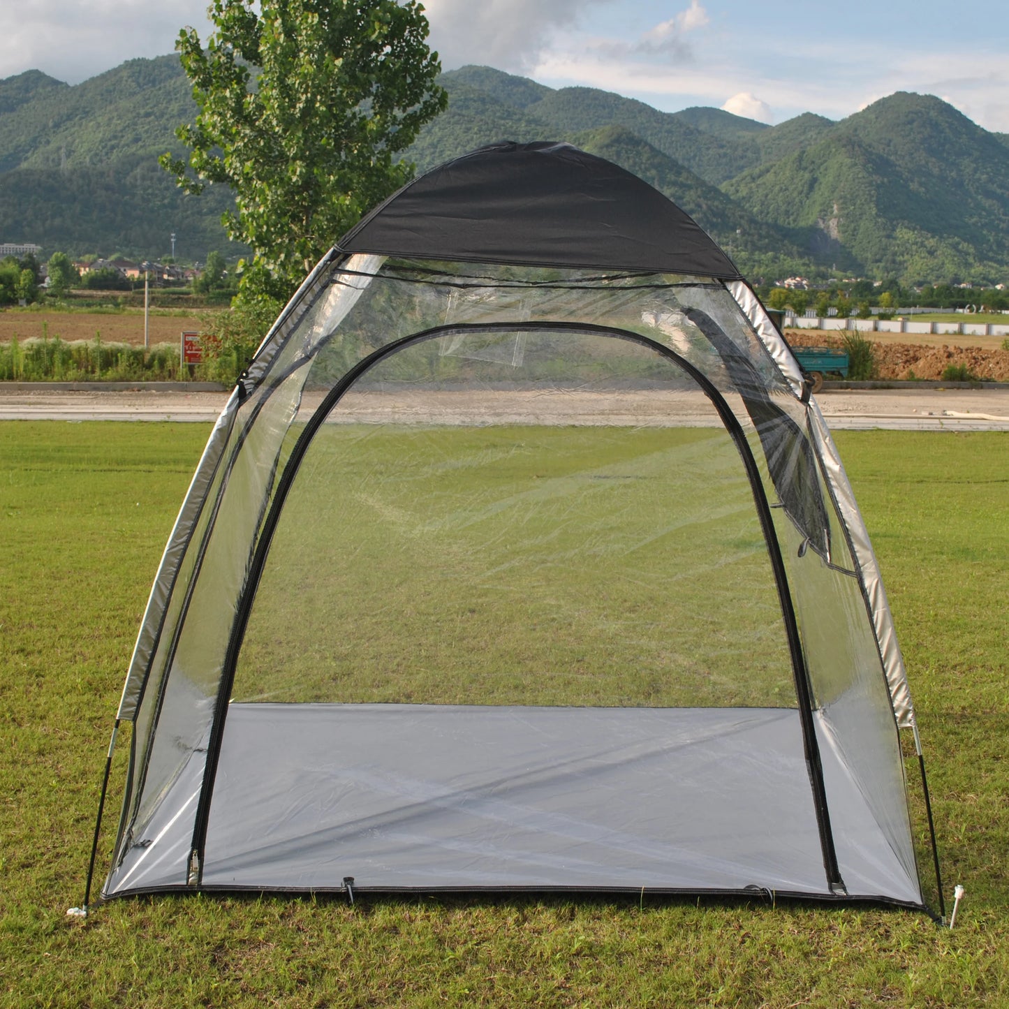 Sports Tent All Weather Clear Sport Shelter Waterproof and Windproof with Detachable Top Cover Rain Tent,PVC tent,Warm keep tent