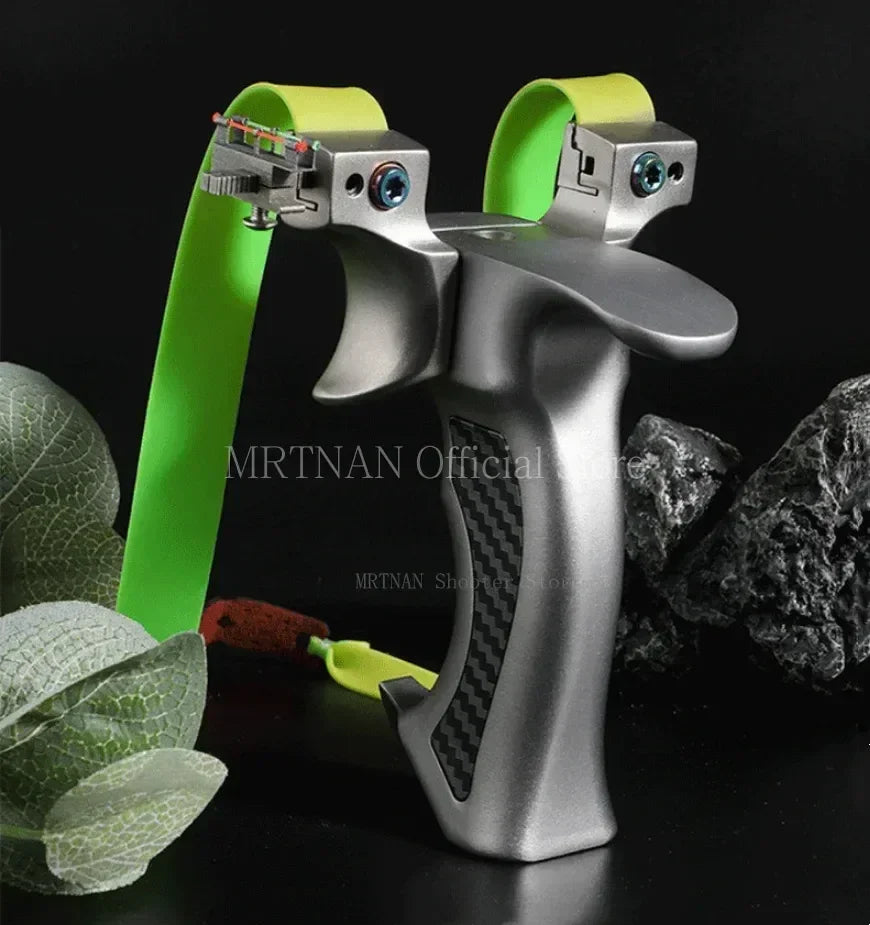High Precision Metal Alloy Slingsshot Rubber Band Powerful Slingshot Outdoor Hunting Shooting Competition Catapult