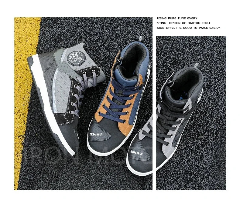 Motorcycle Riding Shoes Motocross Racing Boot Motorcycle Rally Training Shoes Anti Collision Protective Shoes Rider Equipment