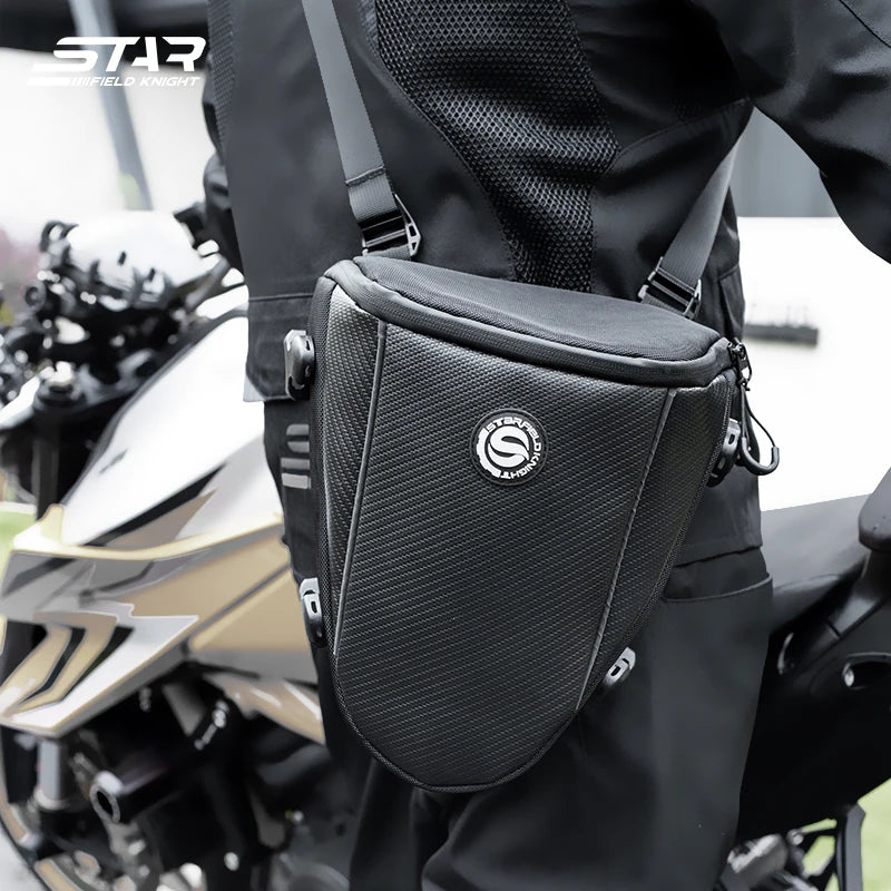 SFK Large Capacity Motorcycle Bag Rear Seat Bag Tail Pack Multifunctional Crossbody Bag Riding Gears With Outdoor Raincover