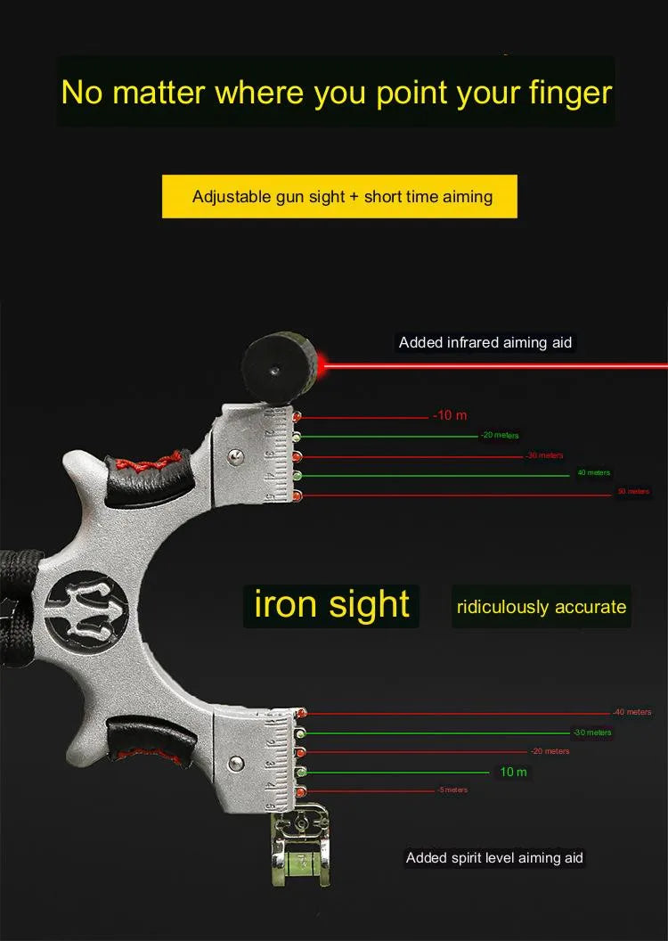 High-power Laser Slingshot High Precision Outdoor Hunting Tool Catapult with Rubber Band Set Sport Entertainment Toy Accessories
