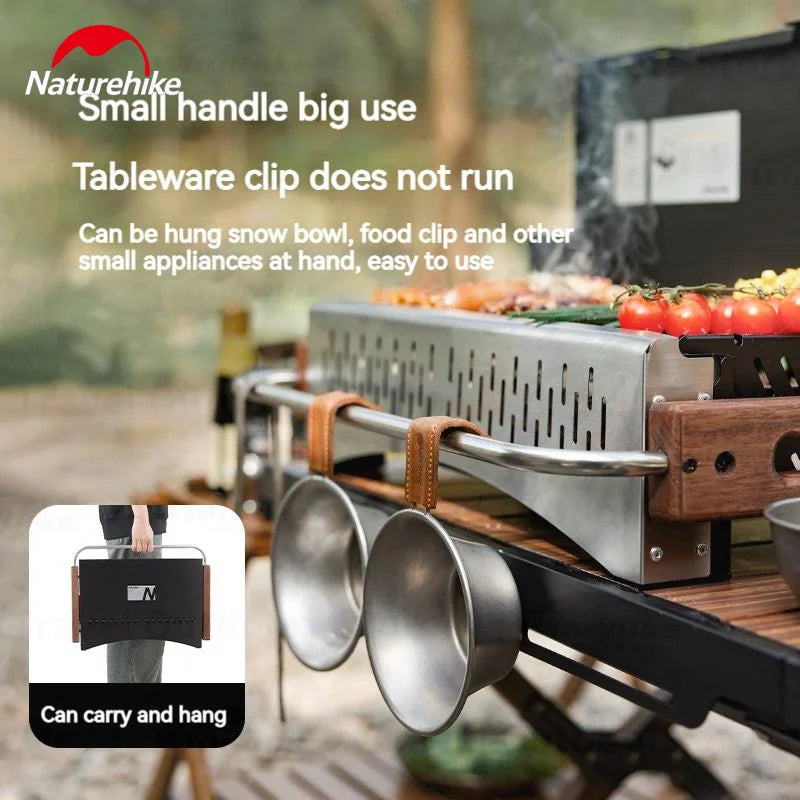 Naturehike Upgrade Barbecue Grill Lightweight Folding Portable Charcoal Burner Camping Outdoor Picnic Tabletop Cooking Stove Box