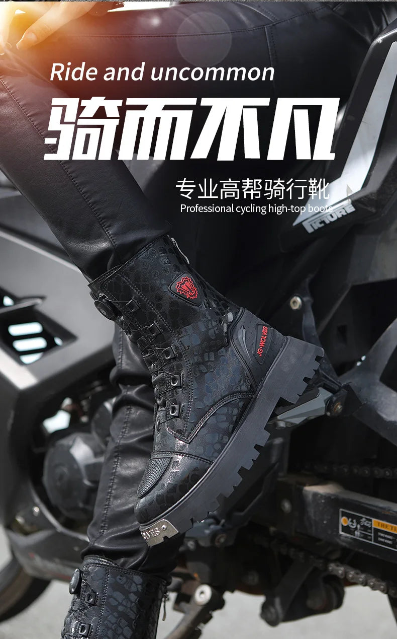 Motorcycle Wear-resistant Drop-proof Boots Women Motorbike Riding Shoes Breathable Biker Boots Motorboats Motorcycle Shoes Bota