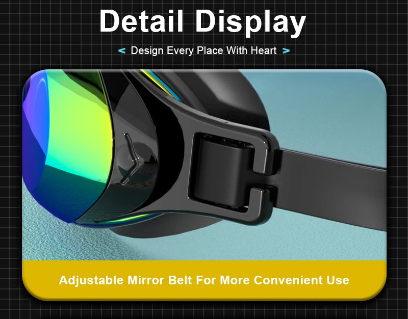 JSJM Professional Anti-Fog Swimming Goggles for Adults - UV Protection, Adjustable Silicone Fit for Men & Women, Unisex Design