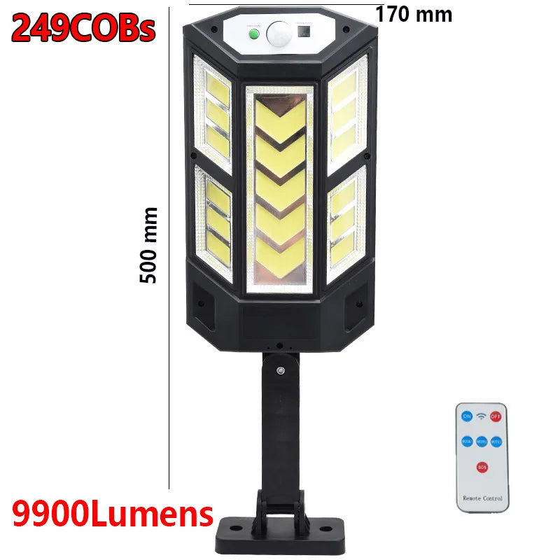 10000 Lumen powerful Solar Led Light Outdoor Solar Lamp of Motion Sensor 4Mode Waterproof Solar Garden Light Street Yard Lantern