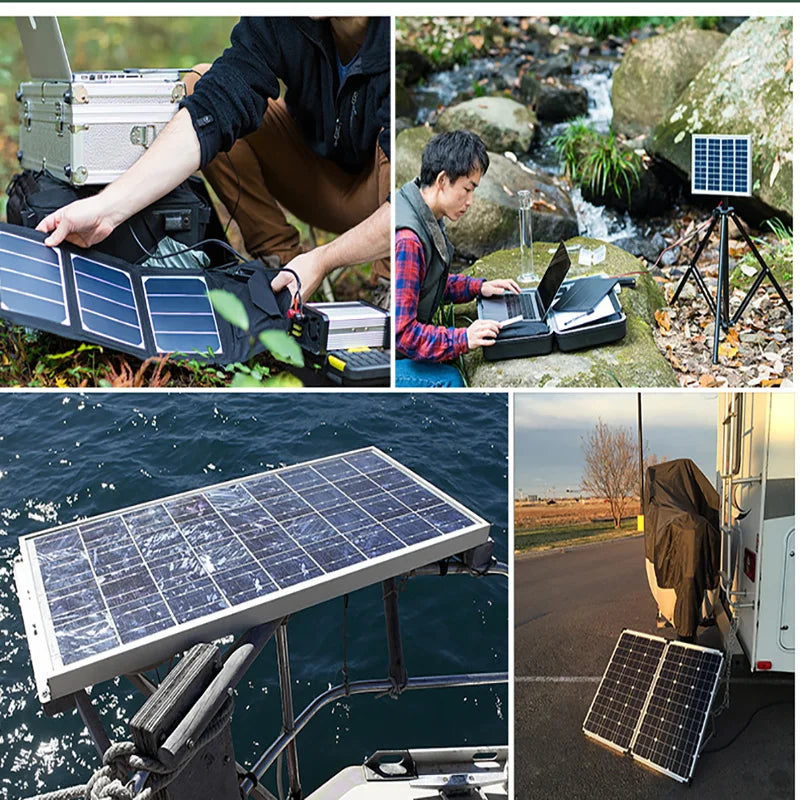 Solar Panel 3000W 6000W 18V 12V High Efficiency Rigid Waterproof Power Bank Glass Charging Outdoor Solar Cells For Home Camping