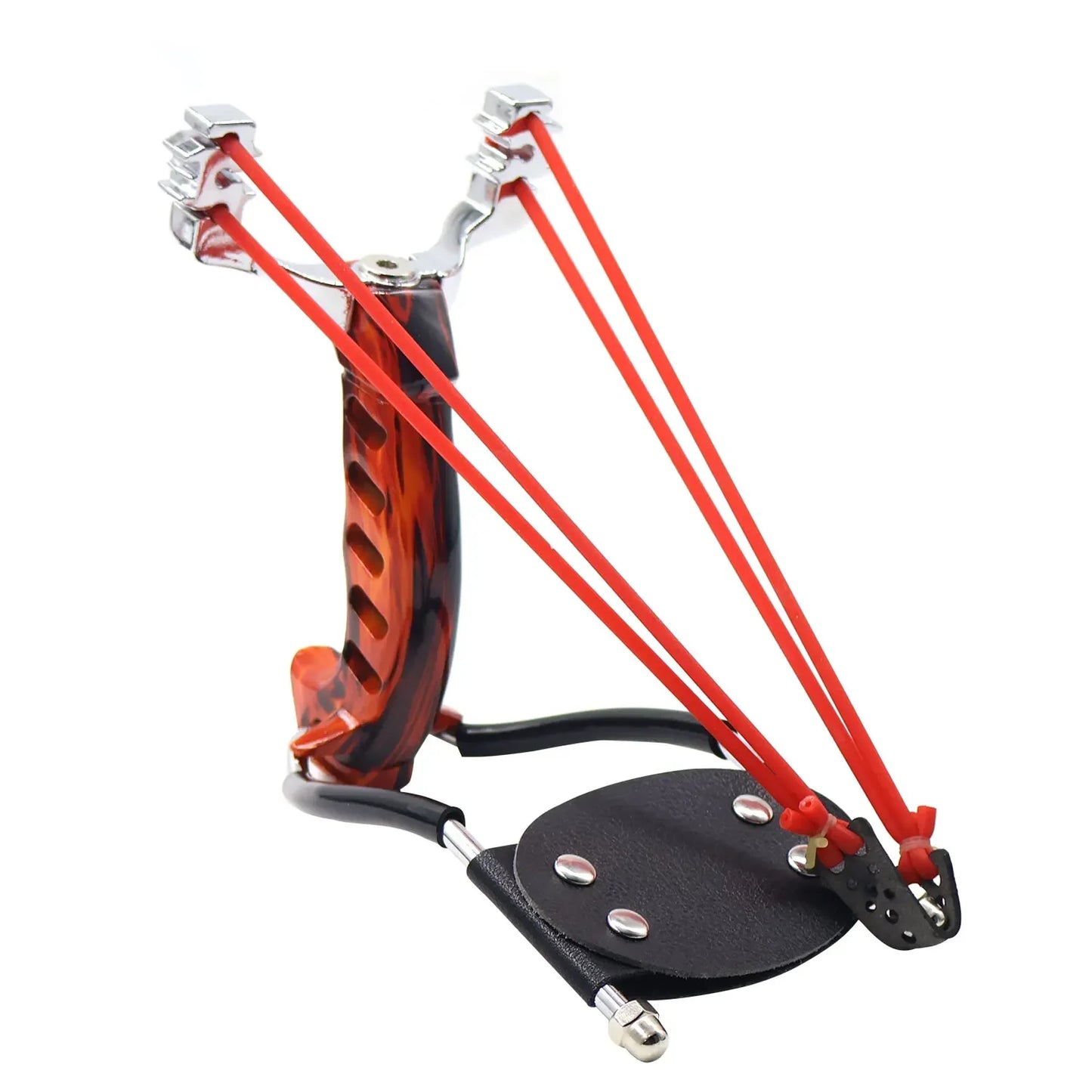 Professional Colored Metal Foldable Wrist Support Sling Handheld Hunting Shooting Sling High-power Slingshot Catapult Package