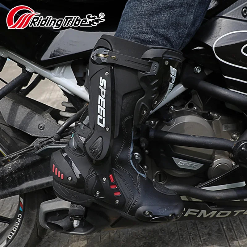 Motorcycle Protective Enduro Boots Gear shift Speed Long Shoes Motorcycle Racing Boot motorcyclist Motorbots biker boots