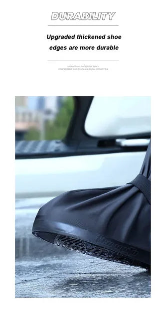 Motorbike Cycling Bike Reusable Rainproof Shoes Cover Motorcycle High Rain Boots Waterproof Reflective Snowy Non-Slip Footwear