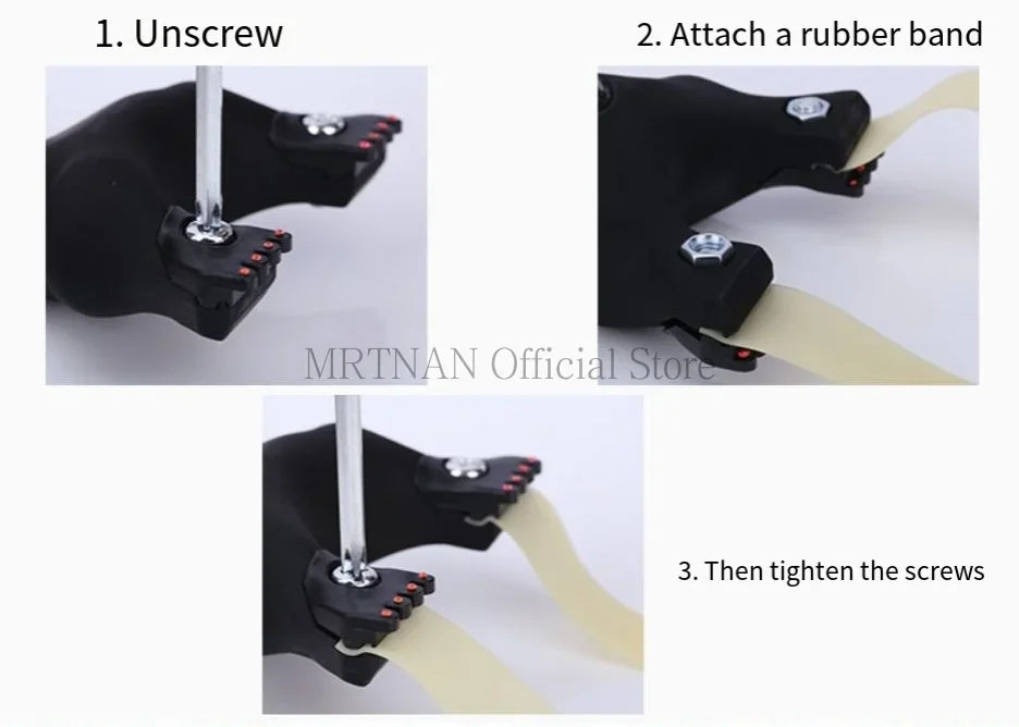 Outdoor Hunting Shooting Catapult Entertainment Accessories Toys Hunting Resin Slingshot Catapult with Flat Rubber Band for Hunt