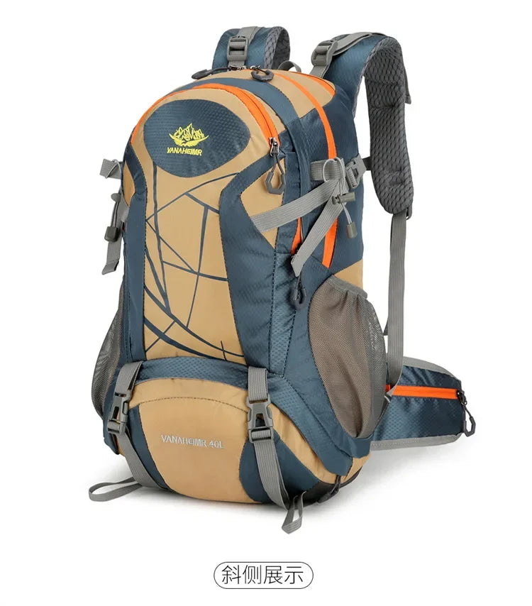 Mountaineering backpack 40 liters men's and women's outdoor sports bag waterproof camping hiking rain