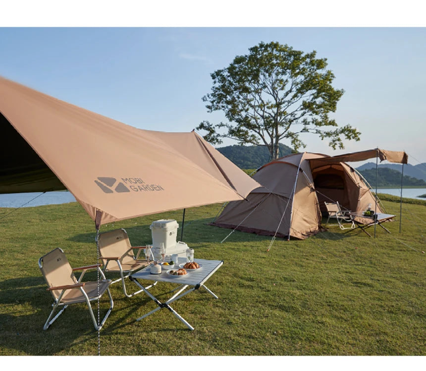 MOBI GARDEN Camping Tunnel Tent Outdoor Living Tent Windproof Rainproof Portable