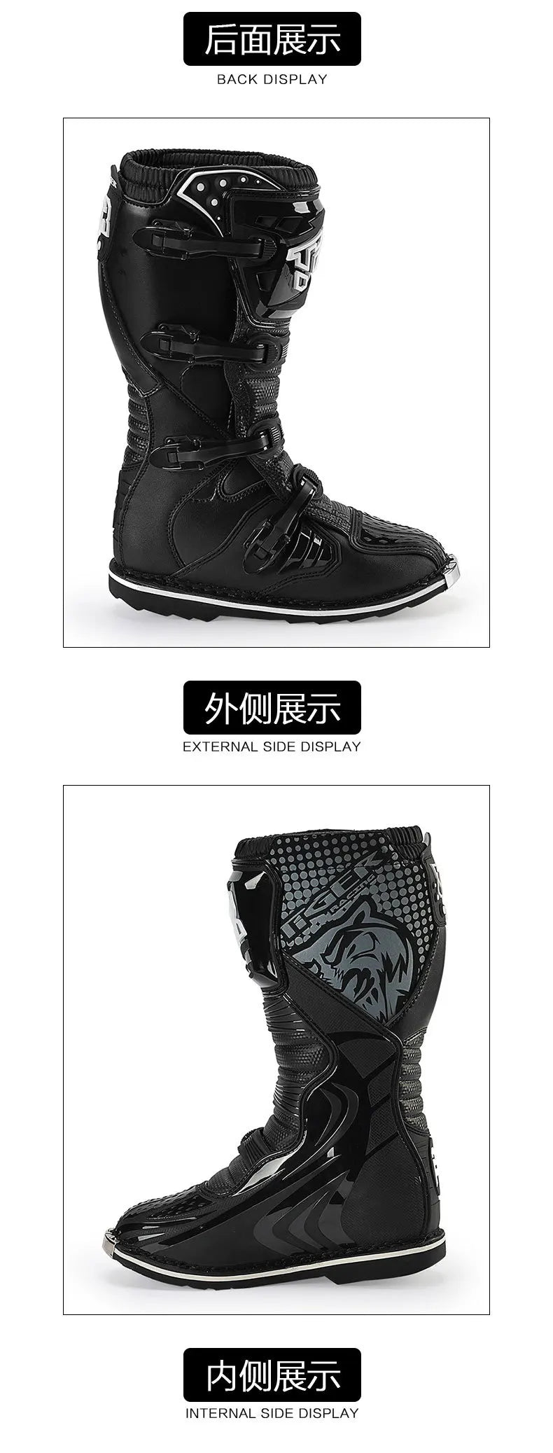 Motocross Enduro Professional Racing Boots Motorcycle Off-road Bottas Motorboat Shoes ATV MTB Motorcycle Long Racing Boots