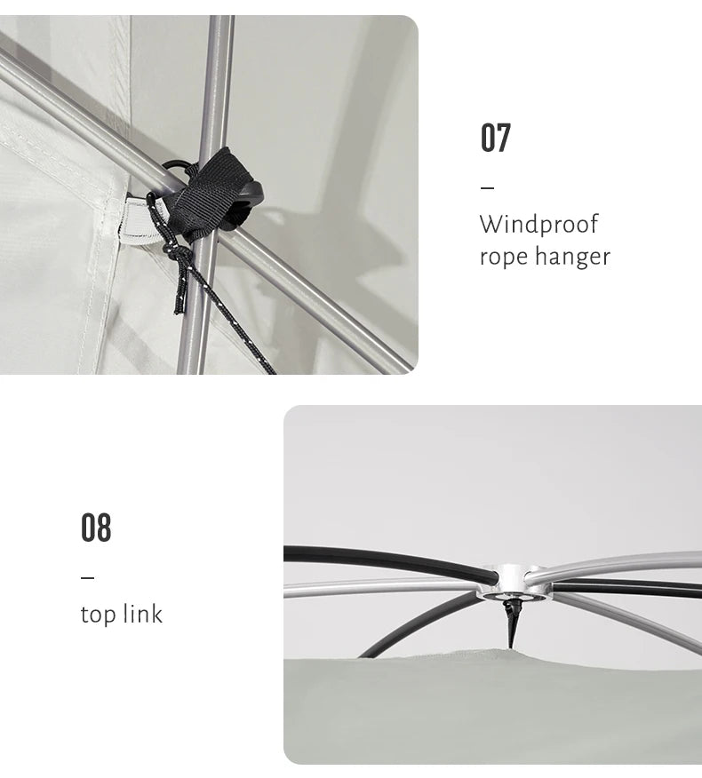 MOBI GARDEN Camping Tent Royal Castle 150D Oxford With Snow Skirt Double Layer Waterproof Hiking 5 Person 4 Season Tent UV50+