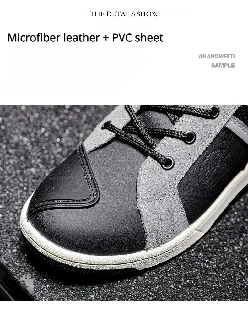 Men's Red Casual Motorcycle Boots – Summer Off-Road Riding Shoes, Motocross Style – Compatible with BMW & Honda Motorbikes