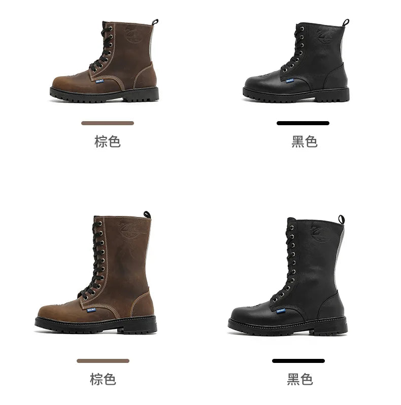 Motorcycle Riding Boots High Top Motorcycle Boots Breathable Anti Fall Knight Equipment Road Racing Boots Motocross Shoes 35-46