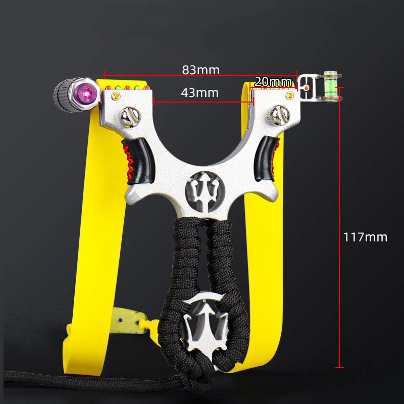 High Precision Alloy Shooting Slingshot with Rubber Bands Metal Catapults Outdoor Sports Hunting and Shooting Slingshots