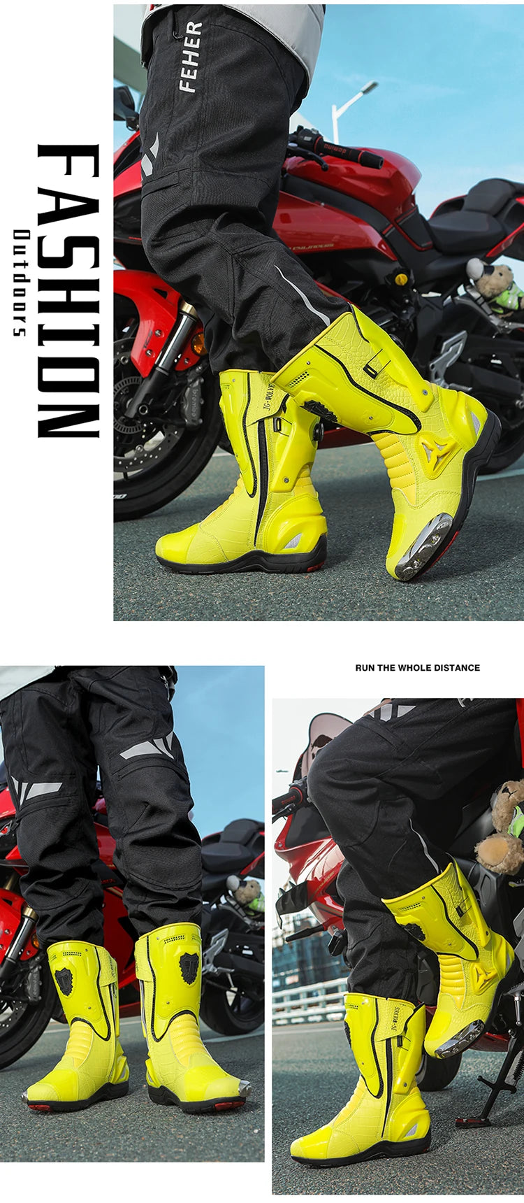 36-47 Anti Fall Motocross Boots Wear-resistant Motorcycle Boots Men's Women Racing Boots Safe Riding Equipment Rally Shoes