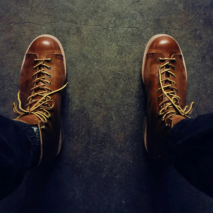 Mens British Wind Retro Boots Motorcycle Short Boots Men's Leather Boot Casual Work Shoes Men Women's Tide Chelsea Boots