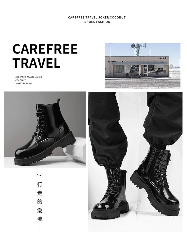 Boots Mens Shoes Casual Outdoor Platform Leather Walking Sports Fashion Luxury Designer Couple Unisex Women Ankle