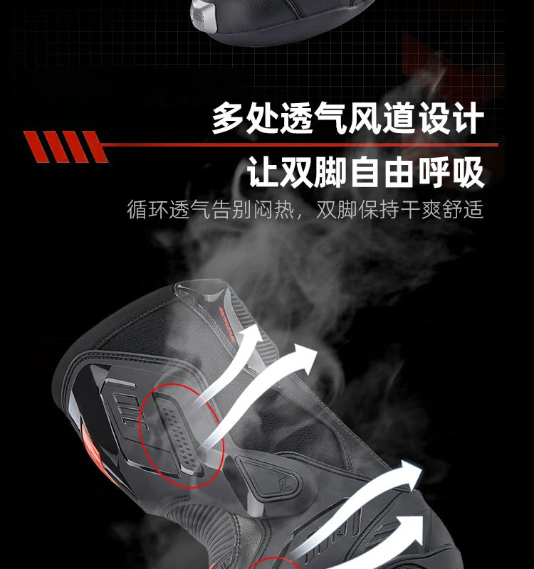 Motorcycle Boots Racing Off-road Shoes Non-slip High-top Motorcycle Professional Waterproof Mountain Bike Boots