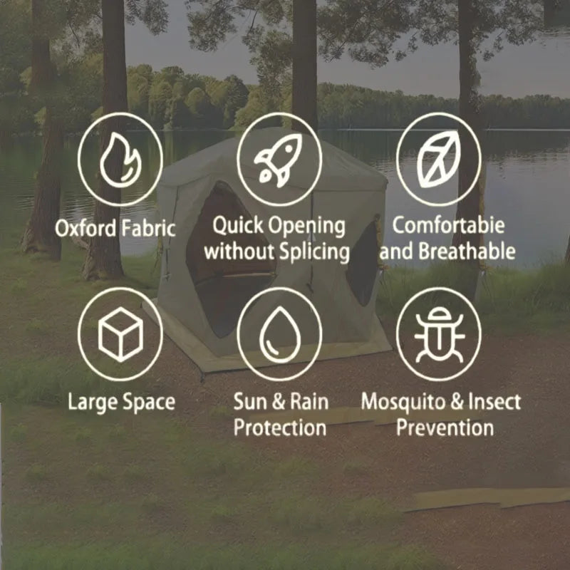 Customized  5-6 Person 4 Season Double Layers Arabian desert middle-east hexagon tent