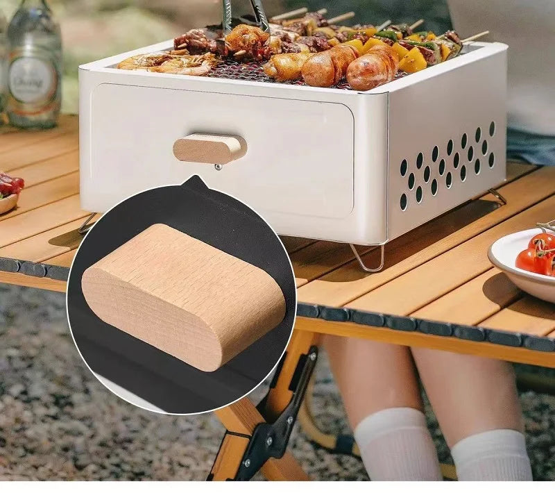 Portable Outdoor Barbecue Stove, Camping Equipment, Charcoal Tea Oven Set Bushcraft Tourism Picnic Cookware Bbq Articles for Use