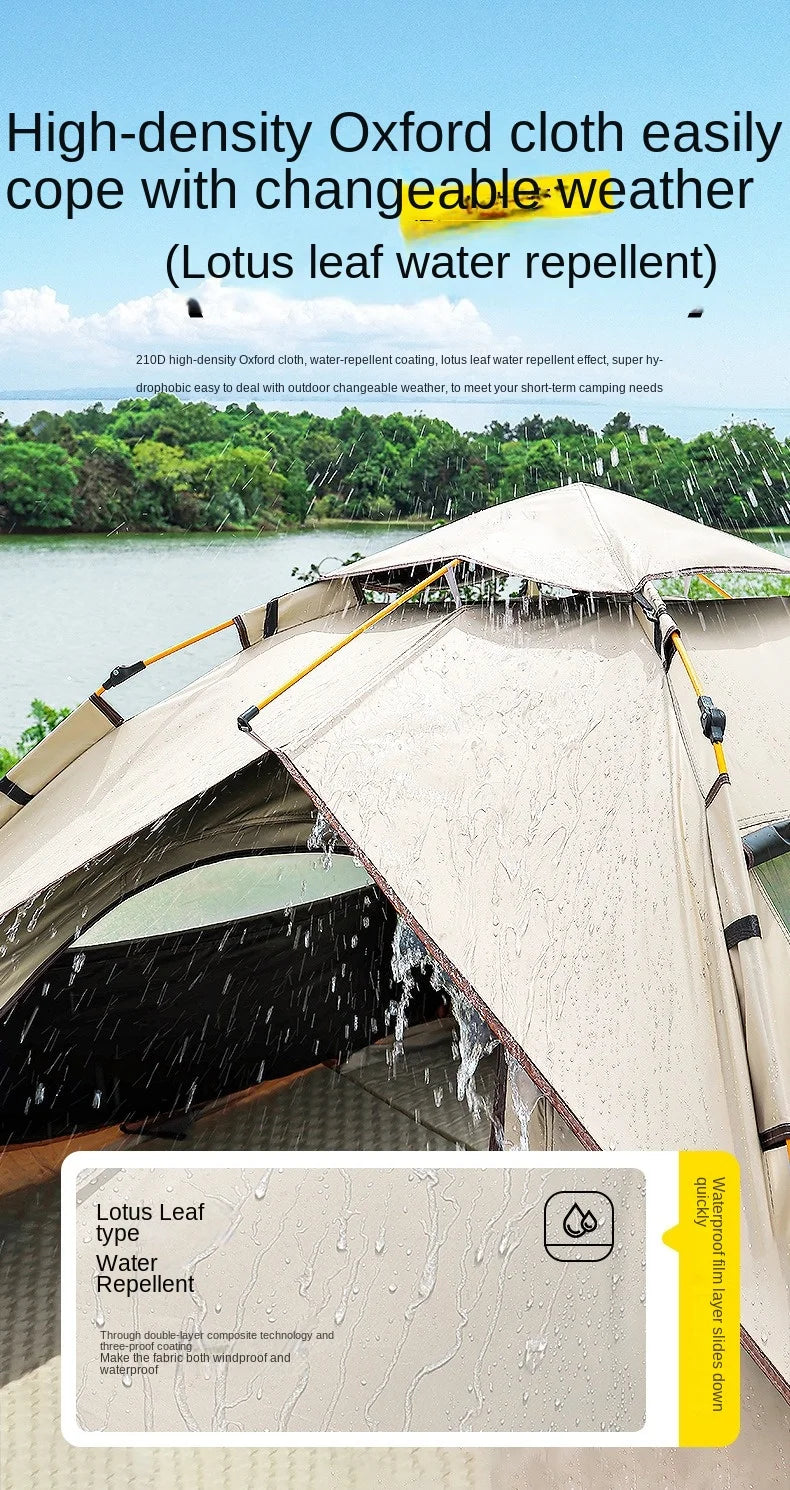 2 3 4 Person Outdoor Camping Family Automatic Waterproof Quick Opening Tent Mosquito Proof Party Portable Beach Hiking Cycling