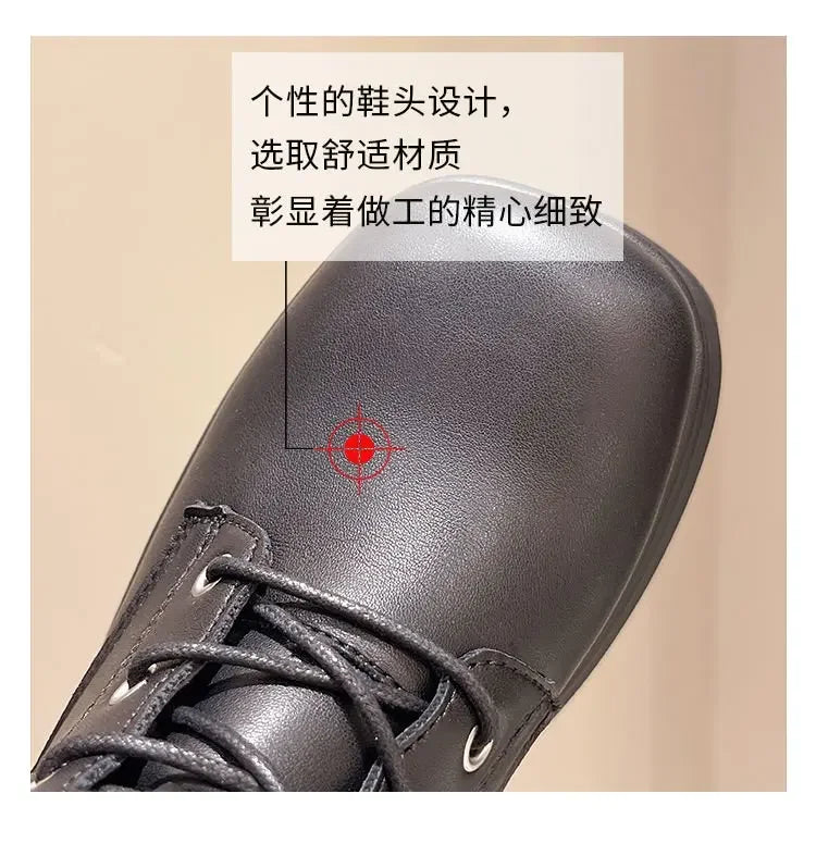 Chunky Platform White Ankle Boots Women shoes 2024 Autumn Winter Pu Leather Booties Mujer Punk Thick Bottom Motorcycle Boots