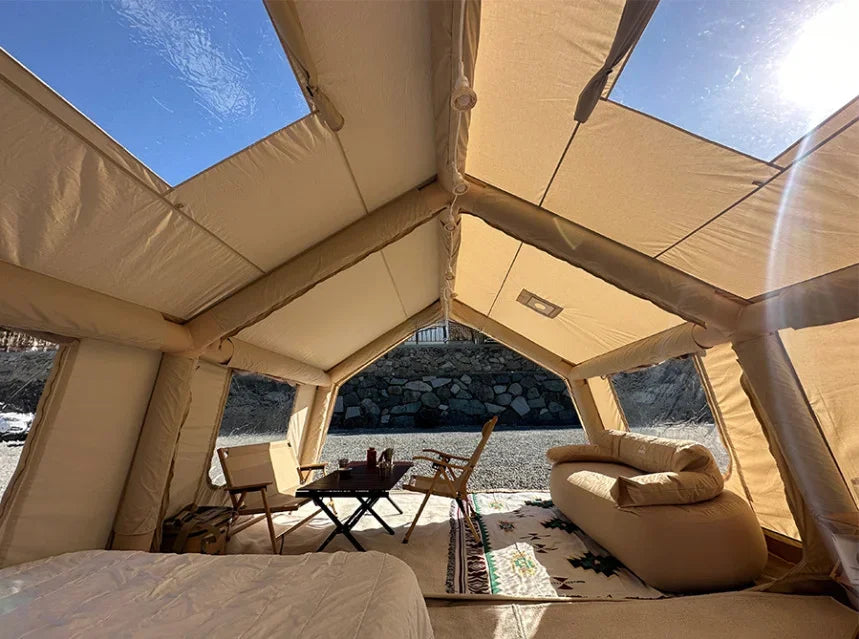 Luxury Inflatable Picnic Dome Tent, Outdoor Family Camping, Green, 17.2