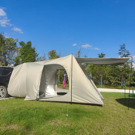 SUV Car Tent with Big Awning, Rear Tent, Camping, Multi-Use Tarp, Roomy Family Camping Tent with Floor, Car Side Tent